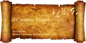 Üveges Ilona névjegykártya
