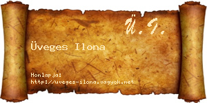 Üveges Ilona névjegykártya